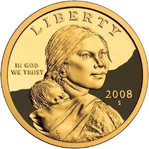 2008 s sacagawea golden dollar $1 proof $1 proof dcam us mint