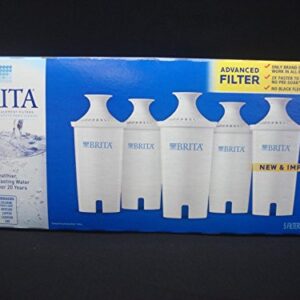 Brita 5 Pitcher Replacement Advanced Water Filter Model # OB03 (Total 1 Box)