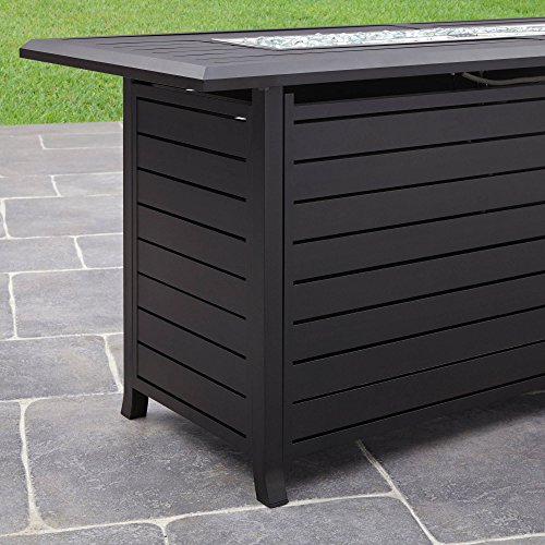 Better Homes and Gardens Carter Hills, Durable and Rust-Resistant Design 57" Rectangular Gas Fire Pit, with Stainless Steel Burner (Rectangular Carter)