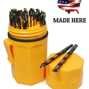 Norseman Super Premium Magnum 29 Piece Drill Bit Set - Orange Ultradex - 46962-135 Degree Split Point - Round Shank With Three Flats