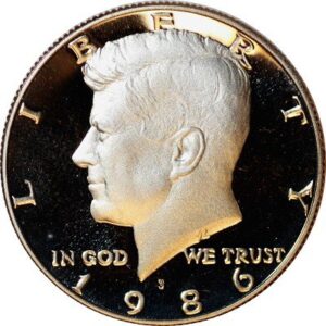 1986 s gem proof kennedy half dollar us coin half dollar uncirculated us mint