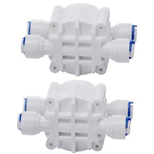 digiten 1/4" automatic shut-off valve with quick-connect fittings for ro reverse osmosis(pack of 2)