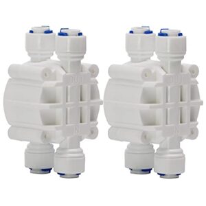DIGITEN 1/4" Automatic Shut-Off Valve with Quick-Connect Fittings For RO Reverse Osmosis(Pack of 2)