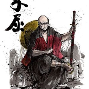 8"x10" PRINT Samurai Captain Picard tribute with Japanese Calligraphy INDOMITABLE