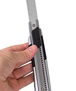 Internet's Best Snap-Off Utility Knife - Regular - Set of 3 - Belt Clip - Retractable Razor Knife Set - Box Cutter Locking Razor Knife