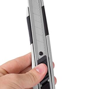 Internet's Best Snap-Off Utility Knife - Regular - Set of 3 - Belt Clip - Retractable Razor Knife Set - Box Cutter Locking Razor Knife