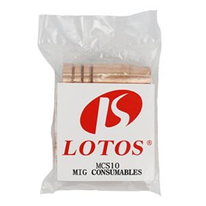 Lotos MCS10 MIG TORCH CONSUMABLES 10PC NOZZLES AND CONTACT TIPS FOR Lotos MIG175 AND Lotos MIG140 Welder