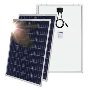 mighty max battery 200 watt solar panel poly 2pc 100w watts 12v rv boat home - 2 pack