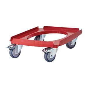 cambro cd3253epp158 cam dolly for cam goboxes (550 lb. load capacity), hot red