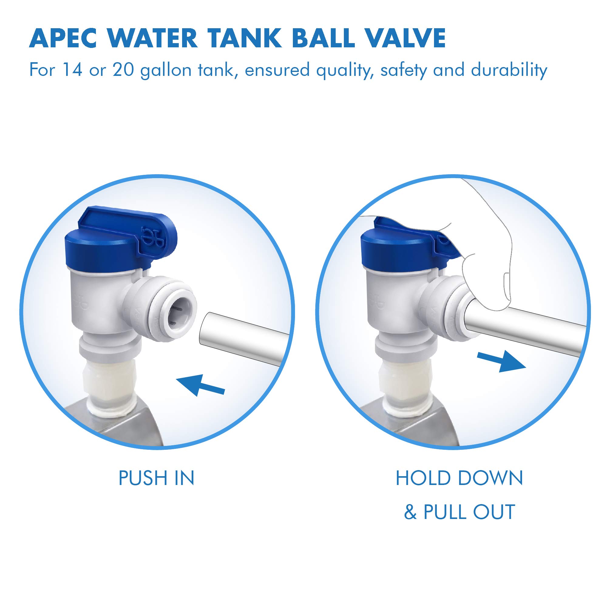 APEC Water Systems Tank Ball Valve (3/4"" NPTF, 3/8"" Output) (TBVAL34-38)