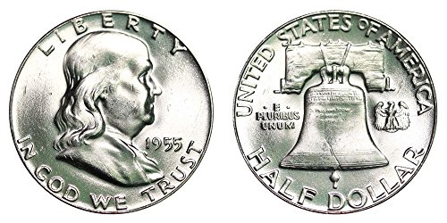 1955 P Franklin Half Dollar BU Half Dollar Brilliant Uncirculated (1/2) Choice Brilliant Uncirculated