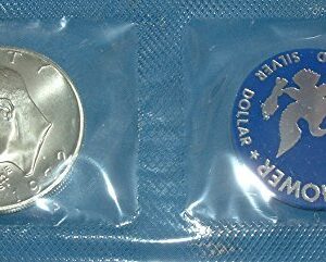 1972 S -S Uncirculated Eisenhower"Blue Pack" Silver Dollar with Original Packaging $1 Brilliant Uncirculated US Mint