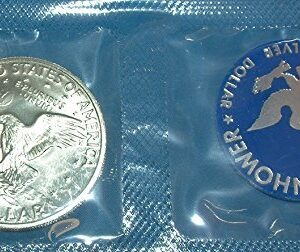 1972 S -S Uncirculated Eisenhower"Blue Pack" Silver Dollar with Original Packaging $1 Brilliant Uncirculated US Mint