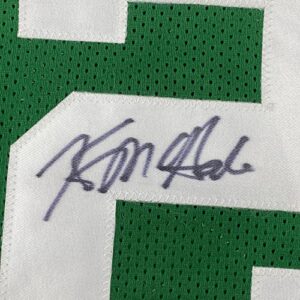 Autographed/Signed Kevin McHale Boston Green Basketball Jersey JSA COA