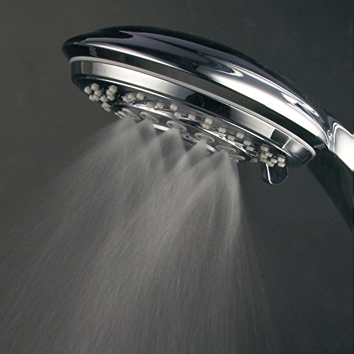 HotelSpa 7-Setting AquaCare Series Spiral Handheld Shower Head with Patented ON/OFF Pause Switch and 5-7 foot Stretchable Stainless Steel Hose (Premium Chrome)