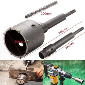 Hanperal Hole Saw Kit for SDS Plus, 65mm SDS Plus Shank Hole Saw Cutter Concrete Cement Stone Wall Drill Bit