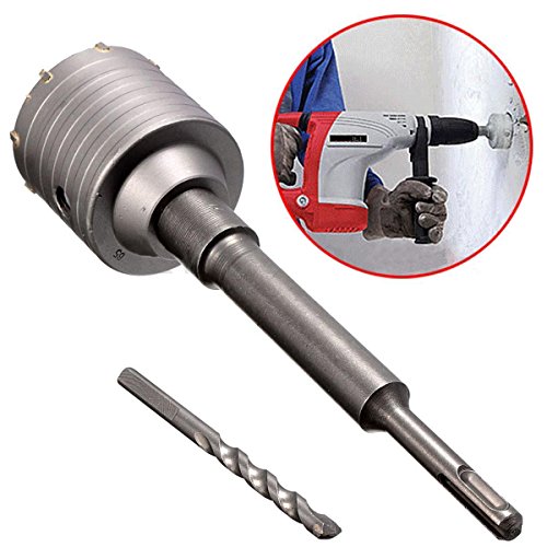Hanperal Hole Saw Kit for SDS Plus, 65mm SDS Plus Shank Hole Saw Cutter Concrete Cement Stone Wall Drill Bit