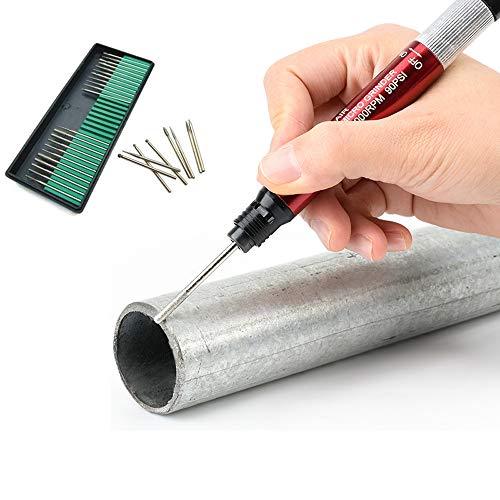 1/8" Pneumatic Micro Air Pencil Die Grinder Polishing Engraver Tool Kit