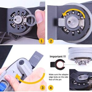 EZARC 12 Wood Metal Oscillating Saw Blades, Quick Release Multitool Blades Fit Porter Cable Black & Decker Rockwell Ridgid Ryobi Milwaukee Chicago Craftsman