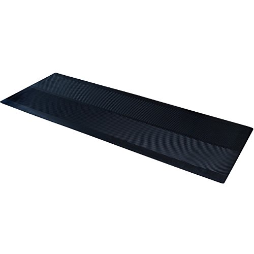 CLIMATEX Indoor/Outdoor Rubber Runner Mat, Door Mat For Floor Protection, 27" X 10', Black (9A-110-27C-10)