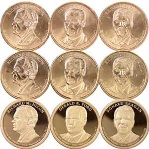 2016 pds presidential dollar 9 coin set bu uncirculated & choice proof $1
