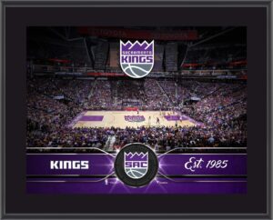 sacramento kings 10.5" x 13" sublimated team stadium plaque - nba team plaques and collages