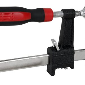 Performance Tool W3952 12-Inch Bar Clamp with F-Style Clutch, Zinc Finished Rail, Rubber Comfort Grip Handle and 600 lb Maximum Clamping Pressure