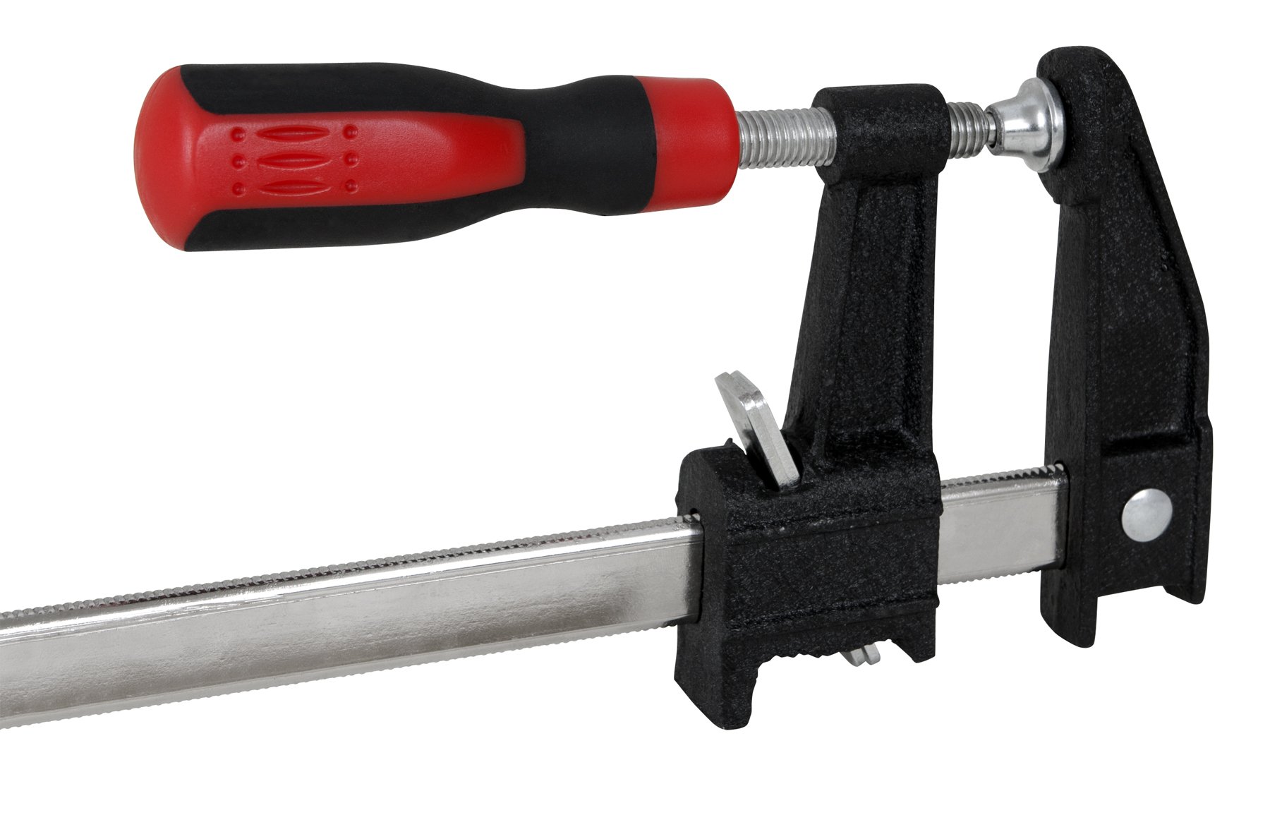 Performance Tool W3952 12-Inch Bar Clamp with F-Style Clutch, Zinc Finished Rail, Rubber Comfort Grip Handle and 600 lb Maximum Clamping Pressure