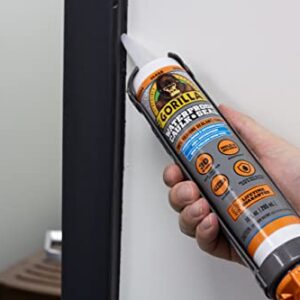 Gorilla Waterproof Caulk & Seal 100% Silicone Sealant, 10oz Cartridge, Clear (Pack of 1)