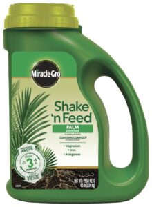 miracle-gro shake 'n feed palm plant food, 4.5 lb., feeds up to 3 months