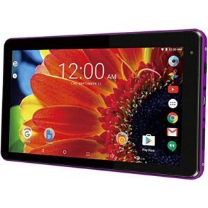 2016 Newest Premium High Performance RCA Voyager 7" 16GB Touchscreen Tablet Computer Quad-Core 1.2Ghz Processor 1G Memory 16GB Hard Drive Webcam Wifi Bluetooth Android 6.0-Purple