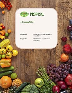 proposal pack agriculture #5 - business proposals, plans, templates, samples and software v20.0
