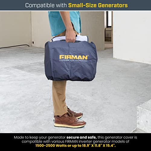 FIRMAN 1008 Inverter Generator Cover, Double-Insulted Generator Cover, Fits FIRMAN Small Inverter Generators of 1500-2500 Watt or up to 18.9" X 11.8" X 15.4", Cover Measures‎ 9.5" x 5.1" x 3.6", Small