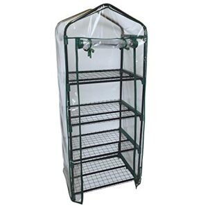 ShelterLogic 23" x 17" x 57" GrowIT 4-Tier Mini Grow House Outdoor or Backyard Easy Assembly Portable Greenhouse, Translucent