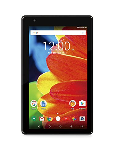 RCA RCT6873W42 Voyager 7 16GB Tablet 1024 X 600 Resolution 1.2GHz Intel Atom Quad-Core Processor Android 6.0 Marshmallow, Black