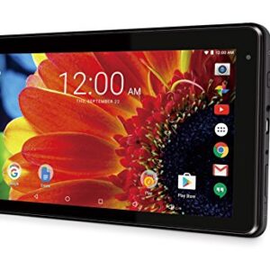 RCA RCT6873W42 Voyager 7 16GB Tablet 1024 X 600 Resolution 1.2GHz Intel Atom Quad-Core Processor Android 6.0 Marshmallow, Black