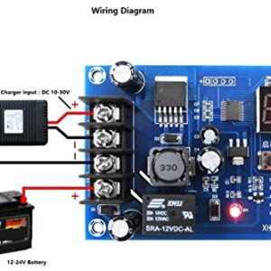 NOYITO 12V 24V Battery Charging Control Board (12-24V MAX30V) Battery Charge Control Switch Auto Power Off Safe and Energy Saving