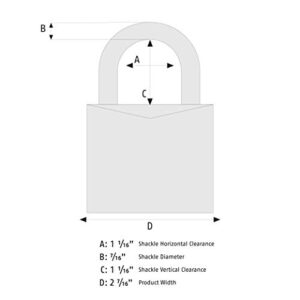 ABUS 37/55MB50 KA Granit Alloy Steel Padlock Keyed Alike (Code 5544653) with 2" Long Shackle