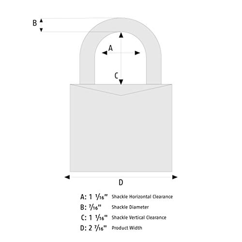 ABUS 37/55MB50 KA Granit Alloy Steel Padlock Keyed Alike (Code 5544653) with 2" Long Shackle