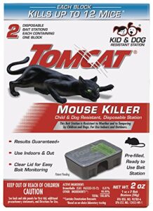 tomcat 370710 mouse killer child & dog resistant, disposable station