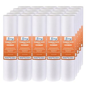 ispring fp120x25 10" x 2.5" universal multi-layer water sediment filter replacement cartridges 20 micron, 25 pack, white