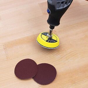 AUTOTOOLHOME 100 Pack 2 inch Sanding Discs Kit with Polishing Pads Plate 40 60 80 100 120 150 180 240 320 400 Grit Sandpapers for Drill Grinder Rotary Tool