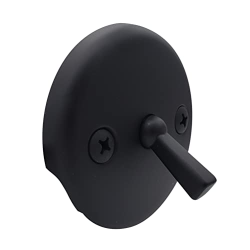Westbrass R92-62 3-1/8" Trip Lever Tub Trim Set with 2-Hole Overflow Faceplate, Matte Black