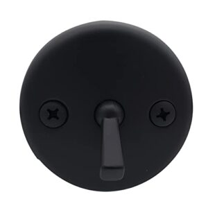Westbrass R92-62 3-1/8" Trip Lever Tub Trim Set with 2-Hole Overflow Faceplate, Matte Black