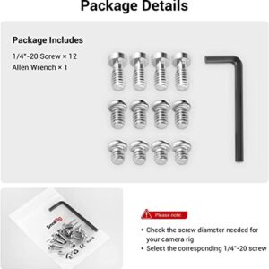 SMALLRIG Allen Wrench Screw 1/4" Screws Accessories Tool (12pcs/Pack) - 1713