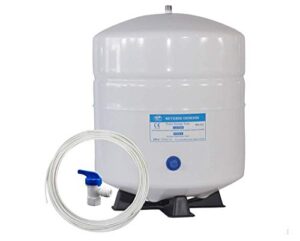 reverse osmosis water storage pressure tank 4.5 gallon (3.2 gal capacity) plus tank valve and 1/4" tubing