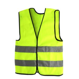 angelicaap high visibility kids safety vest, children waistcoat vest grey reflective strips traffic clothes for child