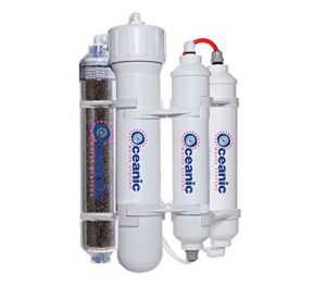 oceanic portable 4 stage reverse osmosis and deionization (ro/di) space saver water purification system - 50 gpd | water filtration system for aquarium filter processes | fish tank rodi filter