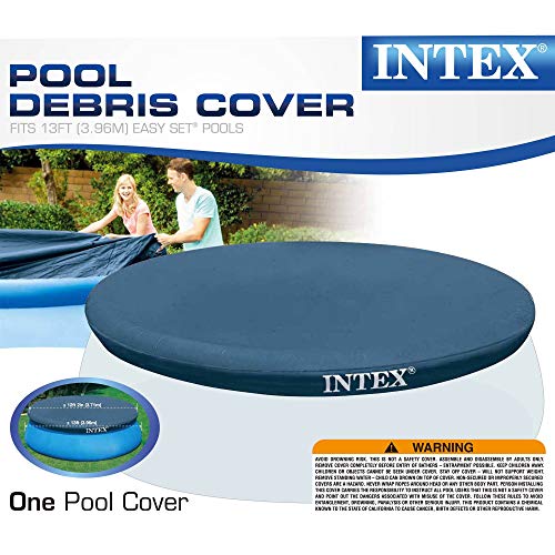 Intex N/AA 13' x 12" Easy Set Above Ground Rope Tie PVC Vinyl Pool Cover |, 1 Pack, Blue
