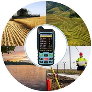 Te-Rich Land Surveying Equipment, Handheld GPS GNSS Receiver Land Irregular Area Survey Measuring Instrument, Land Measuring Tool for Forest Farmland Mountain Mining Lake